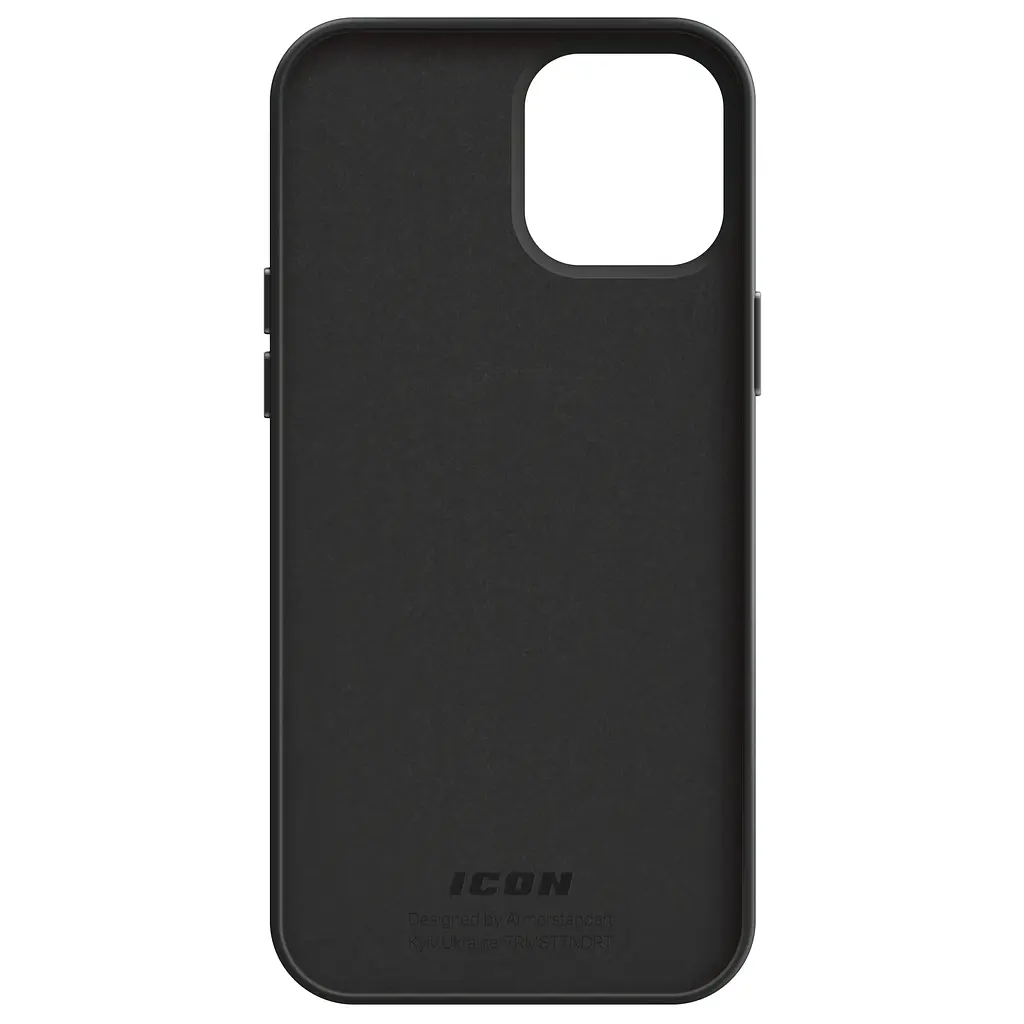 Силиконовый чехол для Apple iPhone 12 Pro Max, ICON2 Case, черный, противоударный, панель, защита всего корпуса, матовая поверхность Soft Touch, выступает над дисплеем, совместим с защитными стеклами и пленками, с микрофиброй, ArmorStandart (ARM60570) - фото 2