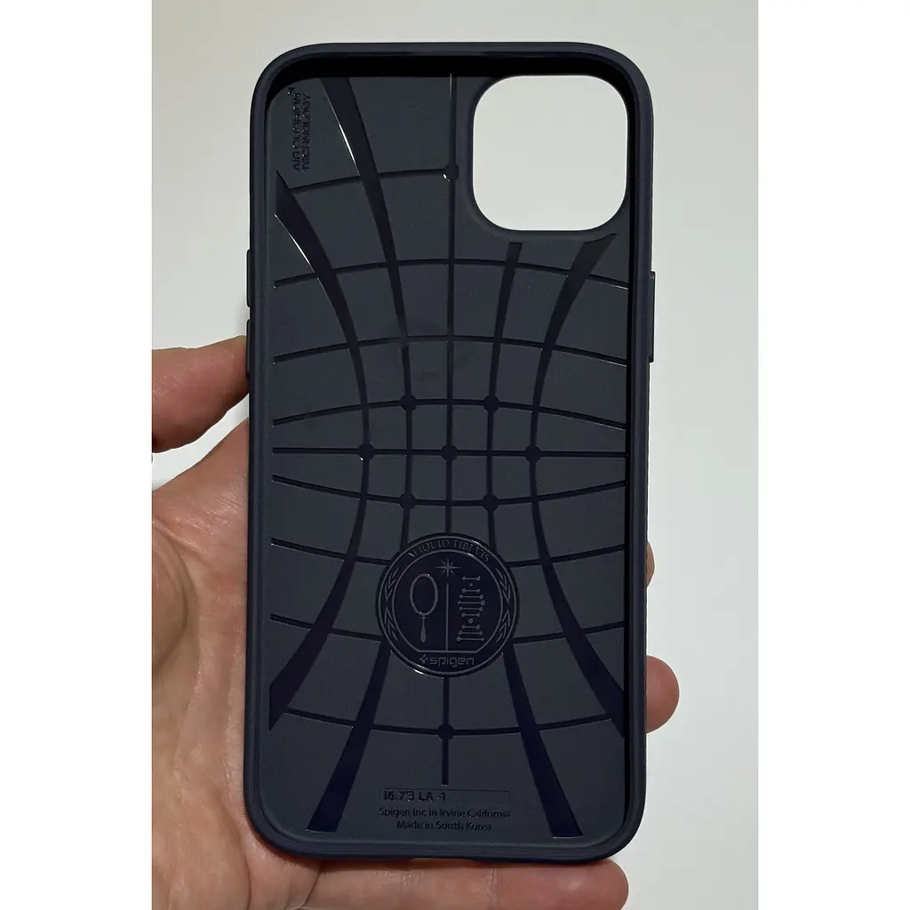 Оригинальный противоударный чехол Spigen Liquid Air Armor для iPhone 15 Plus/14 Plus Navy Blue ACS06651 - фото 5