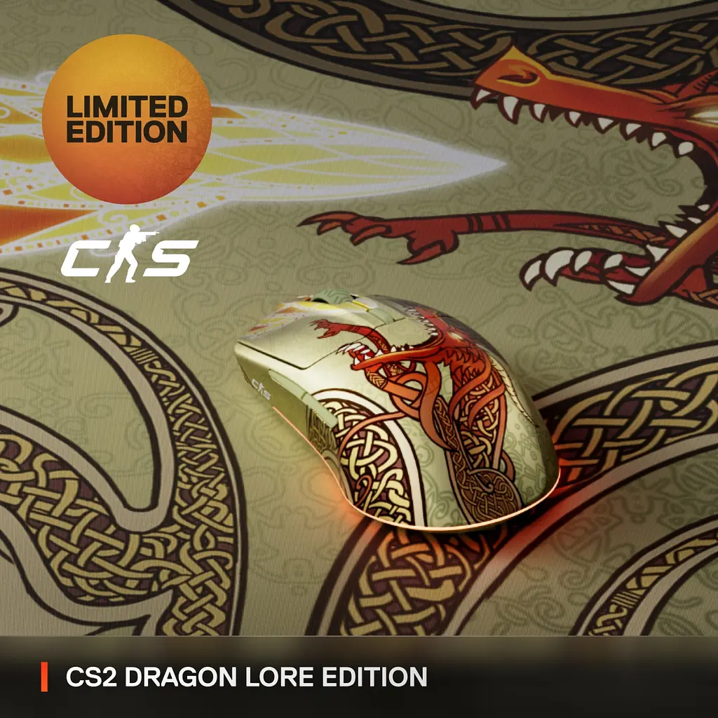 Мишка SteelSeries CS2 Dragon Lore Edition Wireless RGB - фото 5