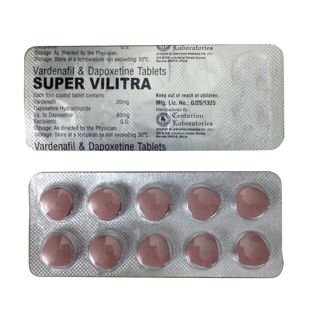Пролонгатор Super VILITRA (Левітра+Дапоксетин) - 1 табл. Delta Super Vilitra 95439