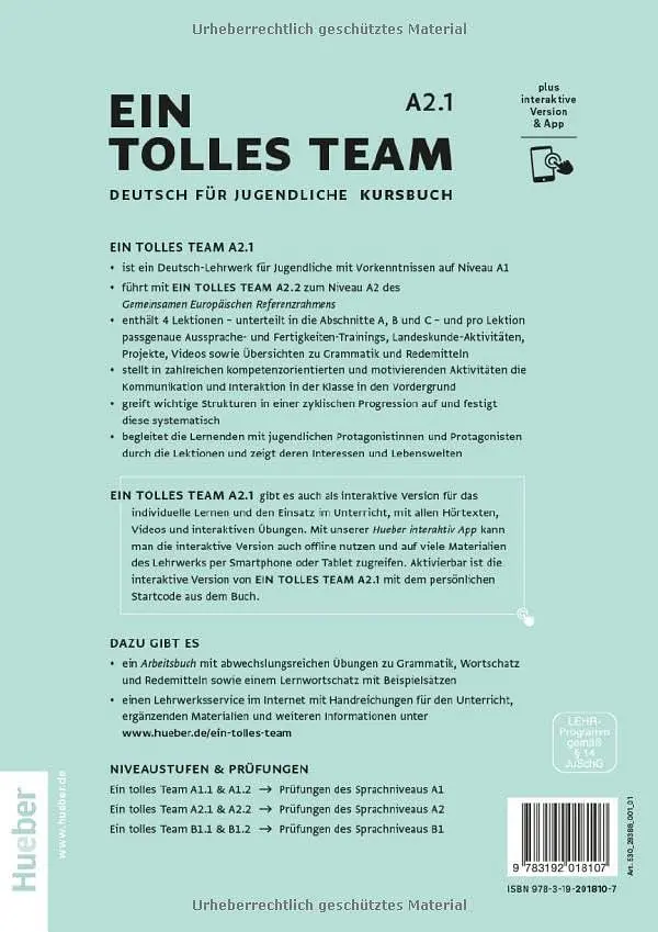 Ein tolles Team A2.1 Kursbuch plus interaktive Version - фото 2