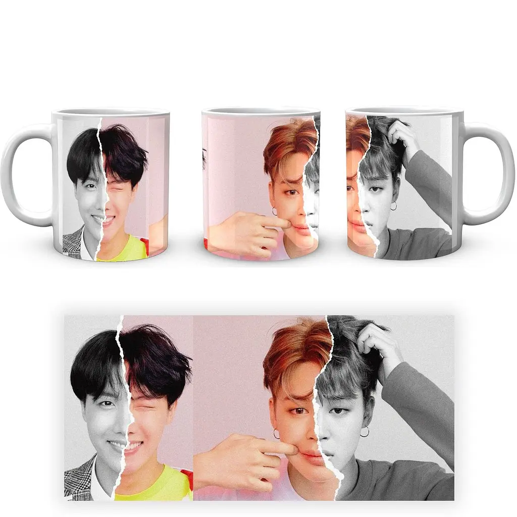 Кухоль GeekLand Bangtan Boys Чон Хосок j-hope Пак Чимін BTS CP 04.466.310 330 мл білий - фото 3