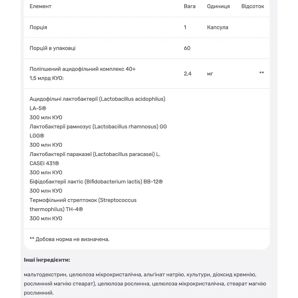 Пробіотики Solgar Advanced 40+ Acidophilus 60 капсул - фото 5