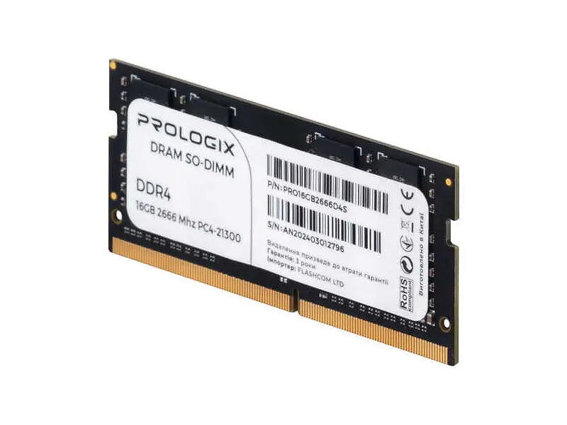 Модуль пам'яті PrologiX 16 GB SO-DIMM DDR4 2666 MHz (PRO16GB2666D4S) - фото 2