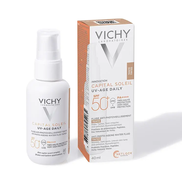 Сонцезахисний невагомий флюїд Vichy Capital Soleil проти ознак фотостаріння шкіри обличчя з універсальним тонуючим пігментом SPF 50+ 40 мл (MB452100) - фото 4