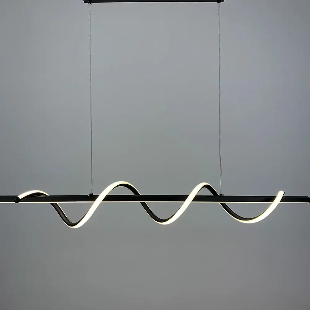 Закрученная LED люстра в черном корпусе 100 см Ст. H22L-1000 BK | Line F - фото 3