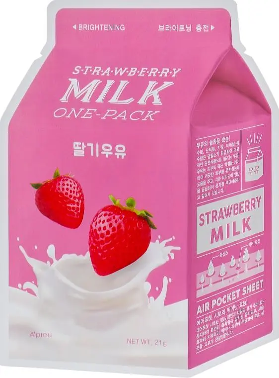 Маска з протеїнами та екстрактом полуниці 21 мл A'pieu Strawberry Milk One-Pack