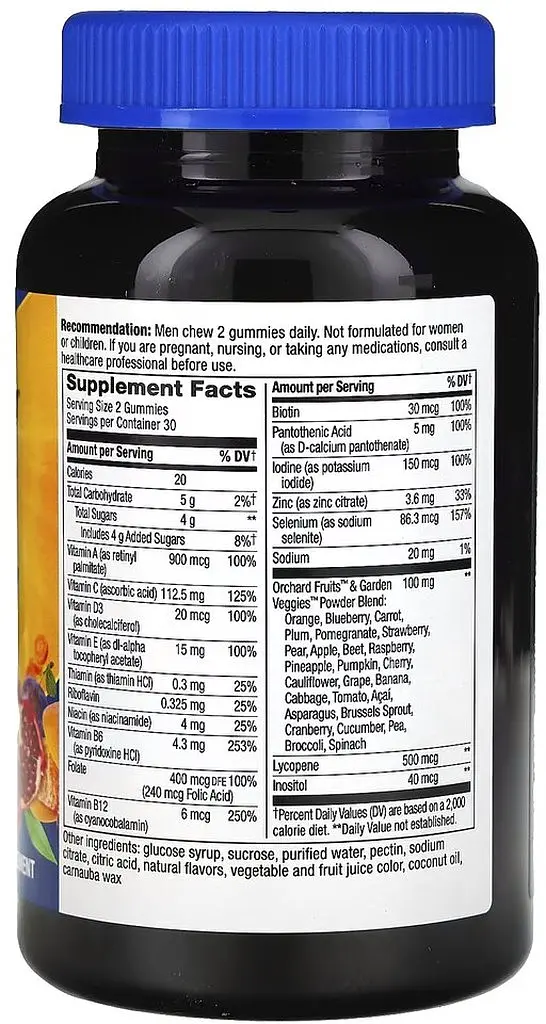 Витамины и минералы Nature's Way Alive! Men's Gummy, 60 желеек - фото 2