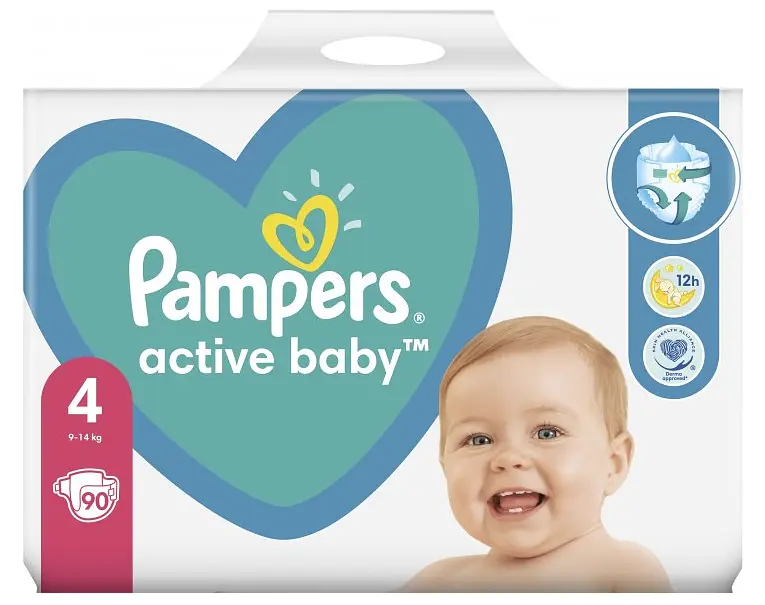 Підгузки Pampers Active Baby 4 (9-14 кг), 90 шт. - фото 2