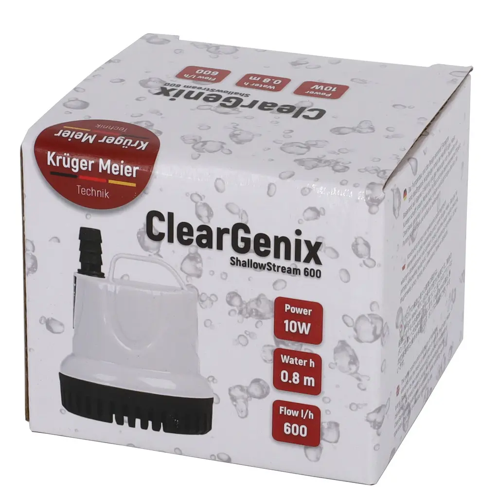 Помпа підйомна з низьким зануренням Kruger Meier ClearGenix 600 л/г для фонтанів, акваріумів, ємностей - фото 5