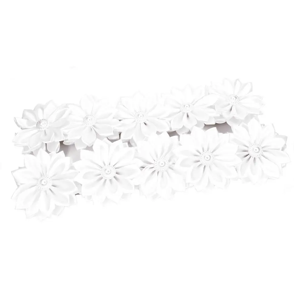 Набір резинок для волосся "Гербера" La-beauty 0108-387, 6 штук, білий - фото 2