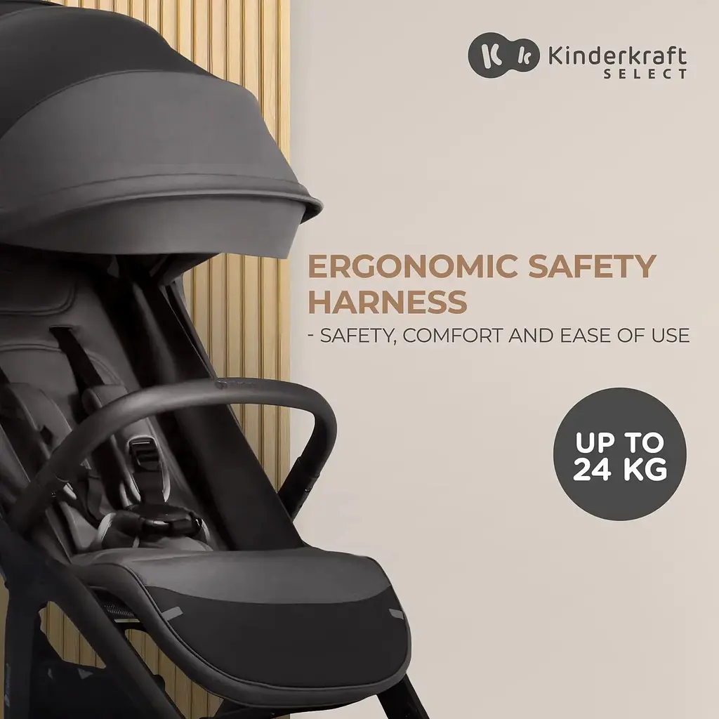 Прогулочная коляска Kinderkraft Nubi 2 Sand Beige бежевая (00-00305182) - фото 9