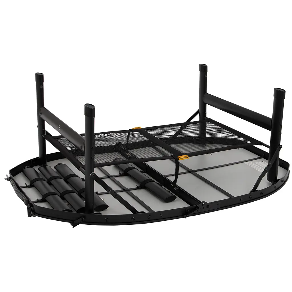 Складной стол Bo-Camp Woodbine Oval 100x70 cm Black/Wood look (1404185), Коричневый - фото 4