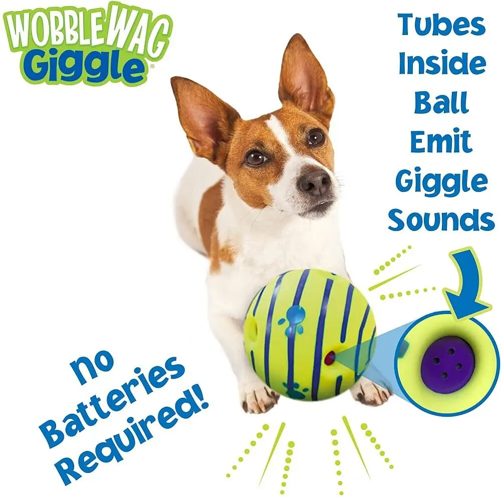 Інтерактивна іграшка-м'яч для собак Wobble Wag Giggle Ball - фото 3