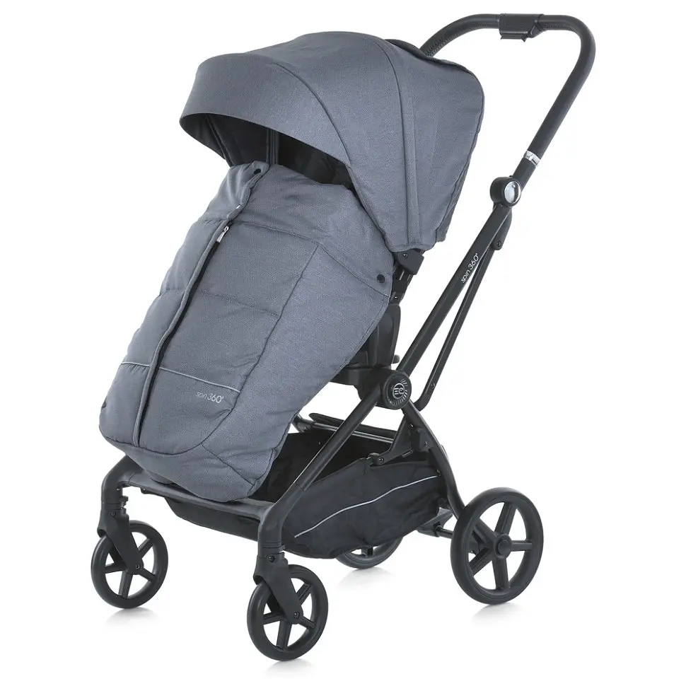 Детская прогулочная коляска El Camino SPIN 360 ME 1138 Stone Gray - фото 5