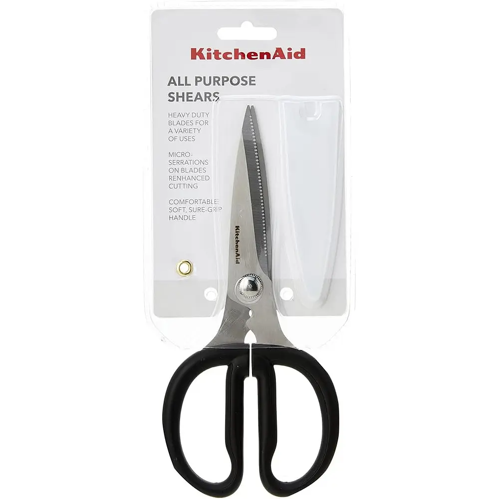Ножиці кухонні KitchenAid Universal з захисним чохлом на лезо чорні (KQG351OHOBE) - фото 4