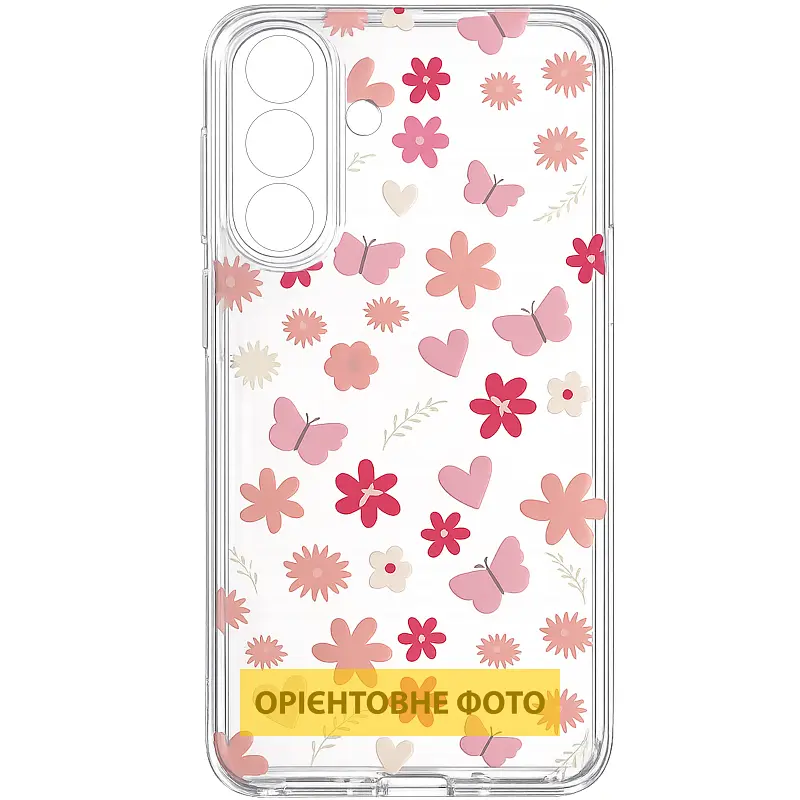 Чехол TPU Epik Clear Joy для Motorola Moto G17 Power Butterfly Garden