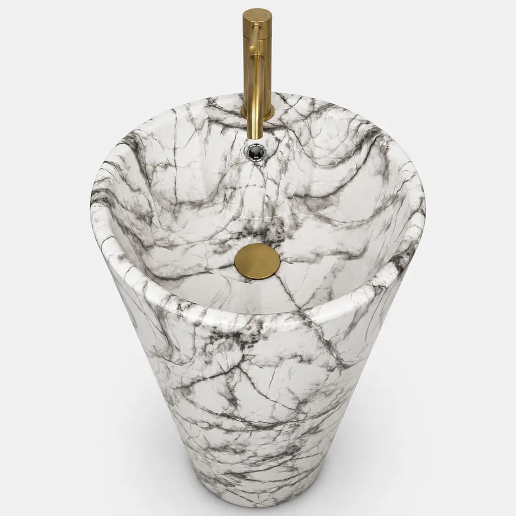 Умивальник VBI Bolonia підлоговий 39x40 см black veins VBI-019033
