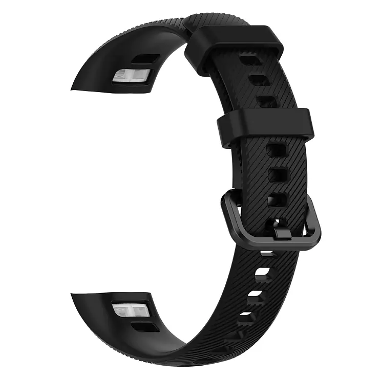 Силиконовый ремешок Primo для фитнес-браслета Huawei Honor Band 4/5 Black - фото 3