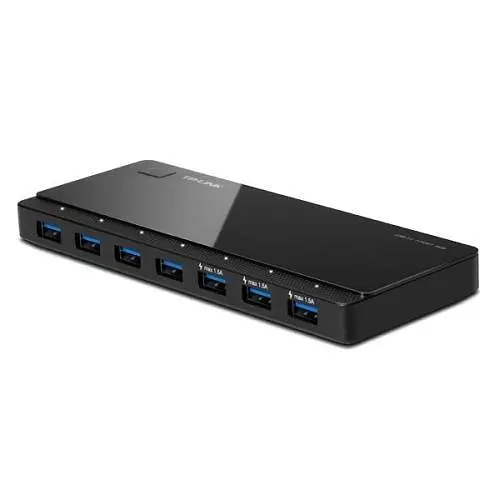 Хаб USB TP-Link UH700, черный, USB 3.0 – 7xUSB 3.0, блок питания