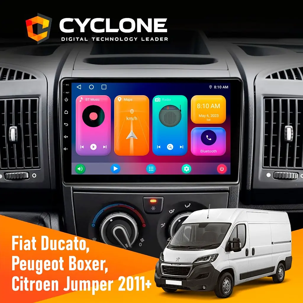 Штатна магнітола Peugeot Boxer 2011+ Cyclone C9-001 2x32 CPL Cyclone (НФ-00003136)