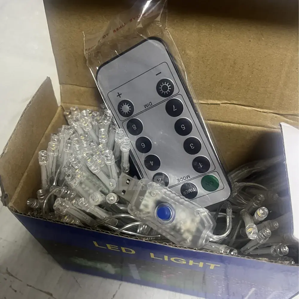 Гирлянда штора SFK-09 флаг Украины 3х3 метра с пультом USB - фото 2
