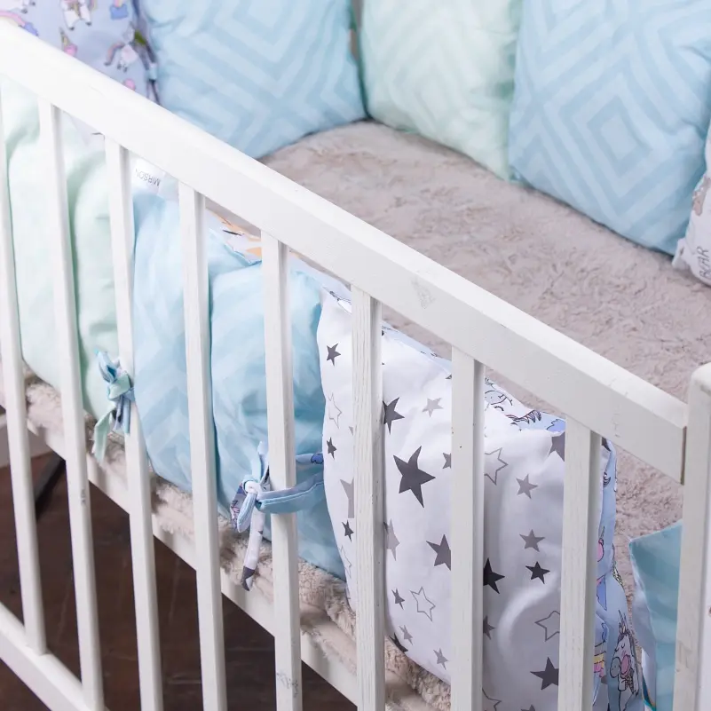 Подушки-борти MirSon Kids Time 18-100 Mint time блакитні 12 шт. - фото 6