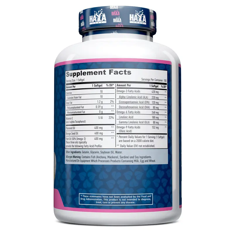 Жирні кислоти Haya Labs Omega 3-6-9 100 капсул - фото 2