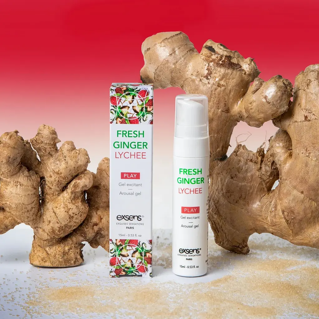 Стимулювальний гель Exsens Kissable Fresh Ginger Litchi 15 мл - фото 4