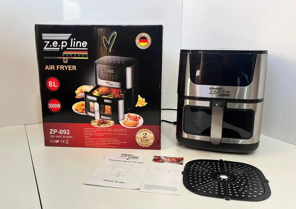 Електрична фритюрниця Zepline без олії 8 л 3000 Вт ZP-092 - фото 2
