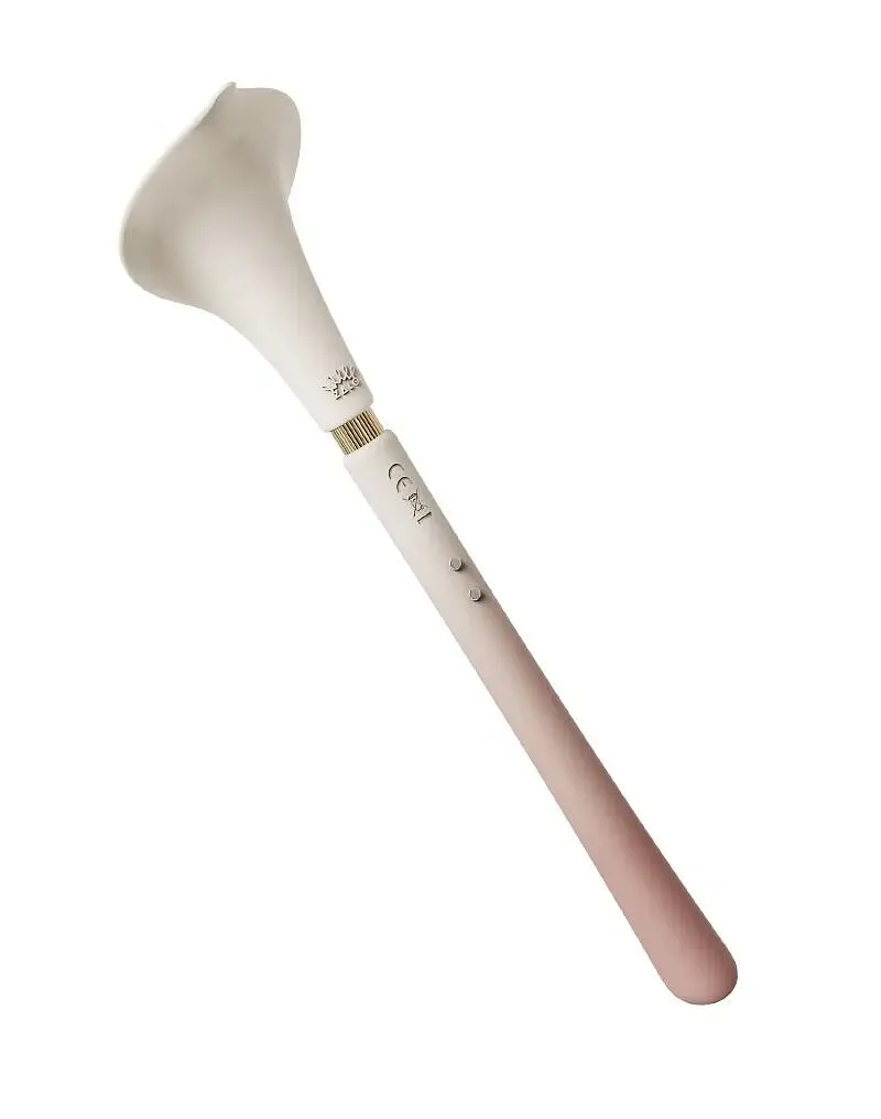 Розкішний вібромасажер Zalo - Calla Blossom Pink, двосторонній, 2 мотори - фото 4