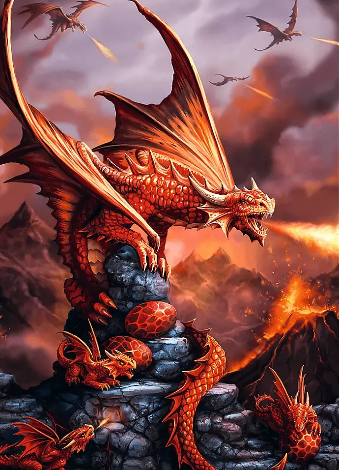 Пазл Fantasy Collection: Вогняний дракон - 1000 елементів Trefl 10900 - фото 2