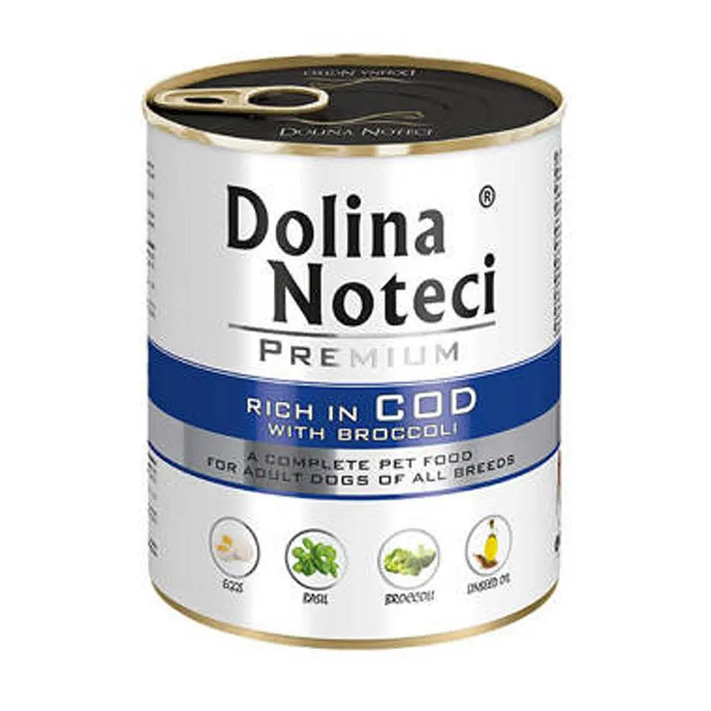 Консерви Dolina Noteci Premium для собак з тріскою та броколі, 800 г