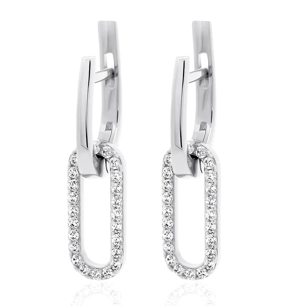 Сережки з білого золота (з40079)