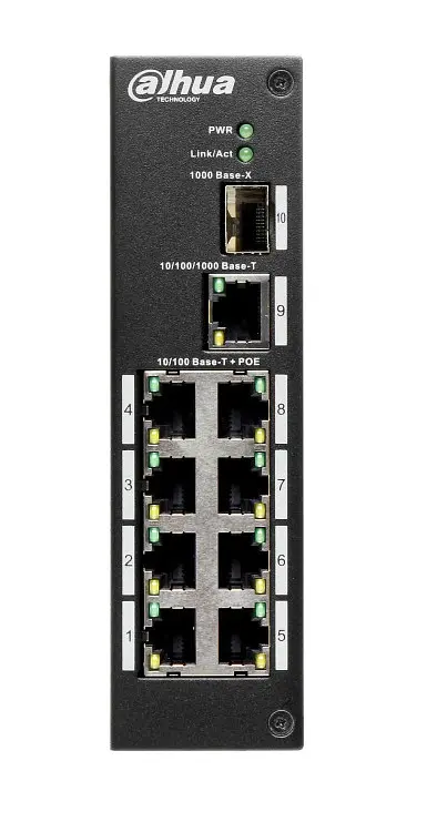 Комутатор POE Dahua PFS3110-8P-96 з 8 портами POE + 1 порт UP-Link 1000Мбіт + 1 порт SFP - фото 2