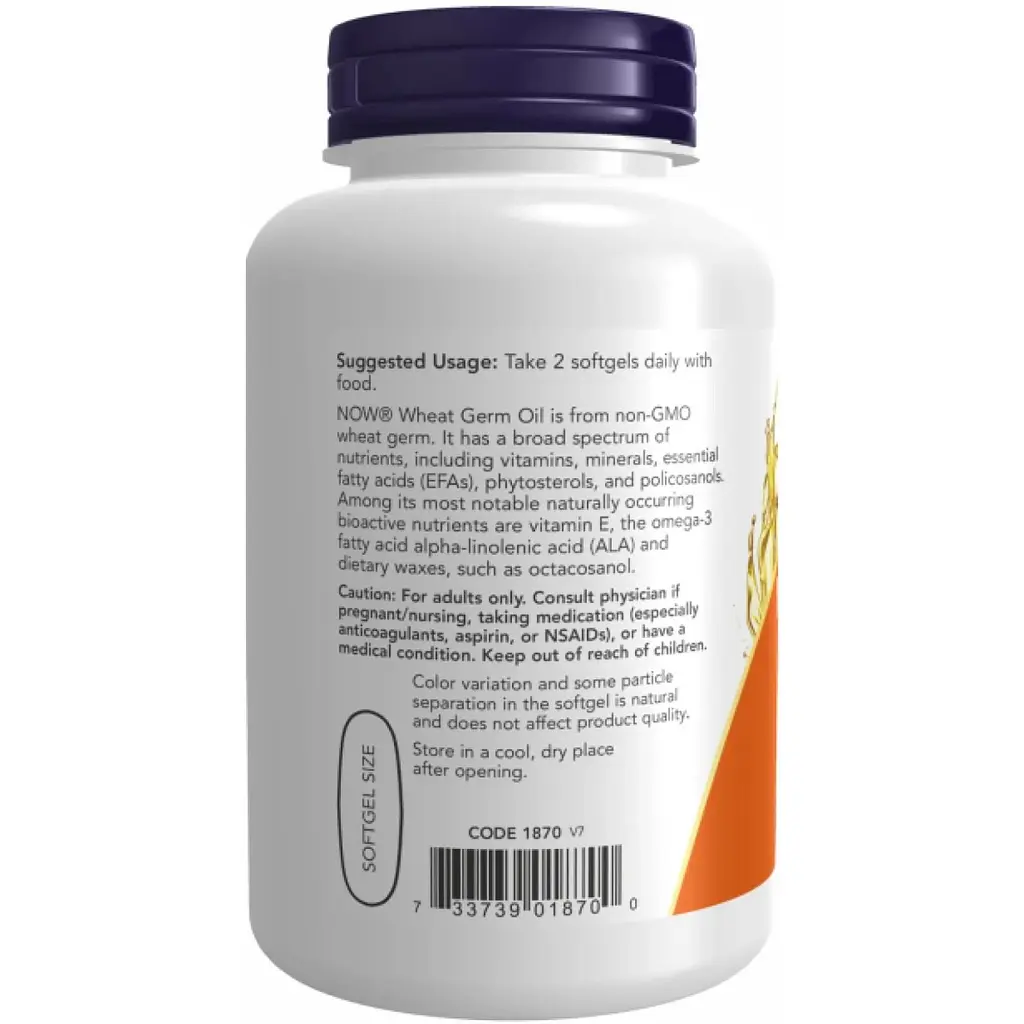 Олія зародків пшениці Now Foods Wheat Germ Oil 1130 mg 100 sgels - фото 3