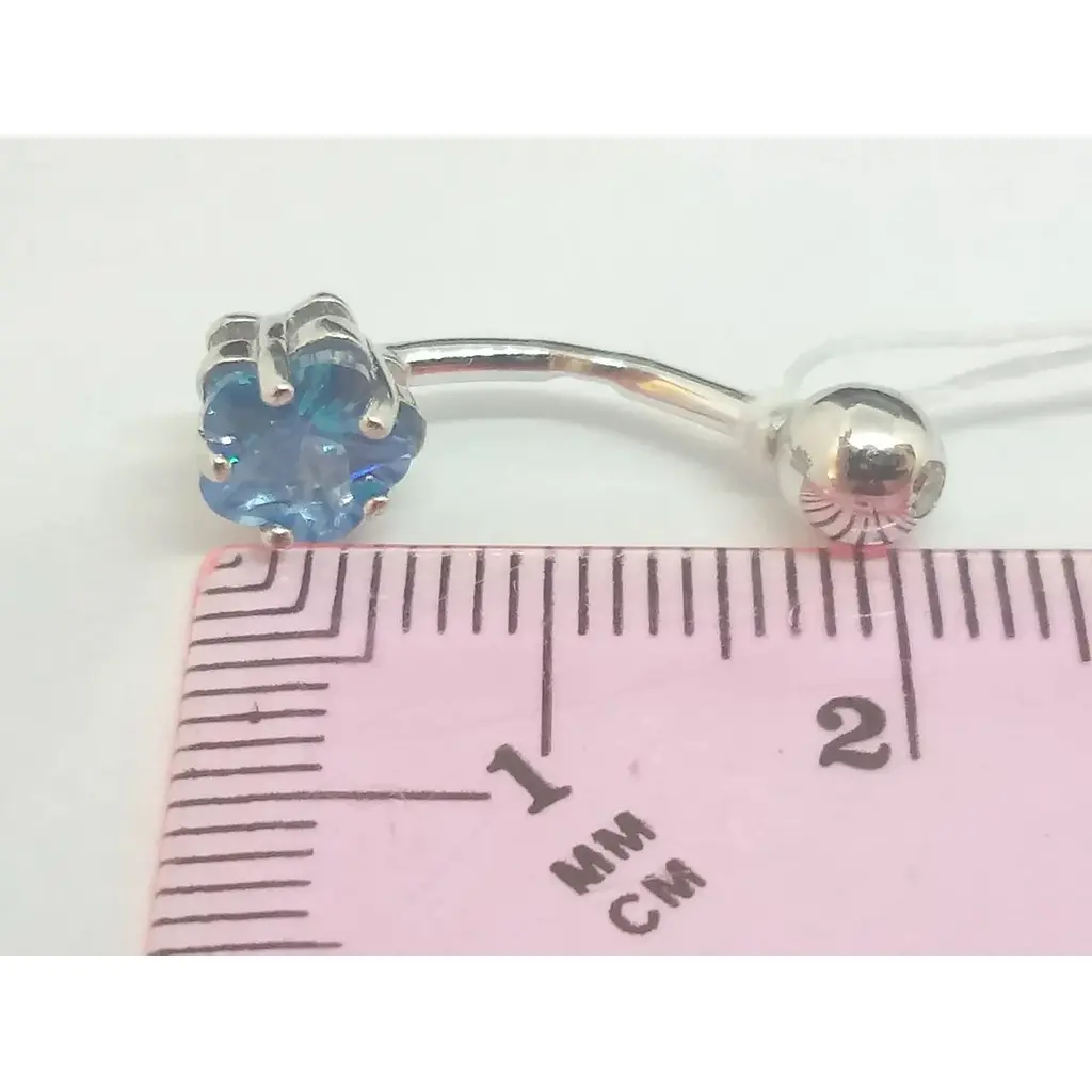 Срібна сережка для пірсингу пупка Silvex 925. ПР2ФТ/024 - фото 2