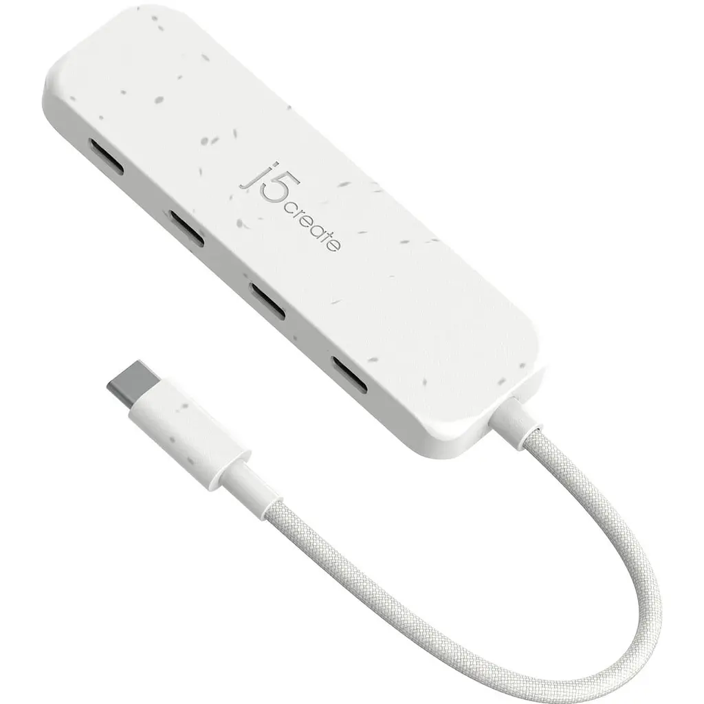 USB-Хаб j5create JCH345EW-N USB-C на 4 USB-С, Білий (JCH345EW-N) - фото 2