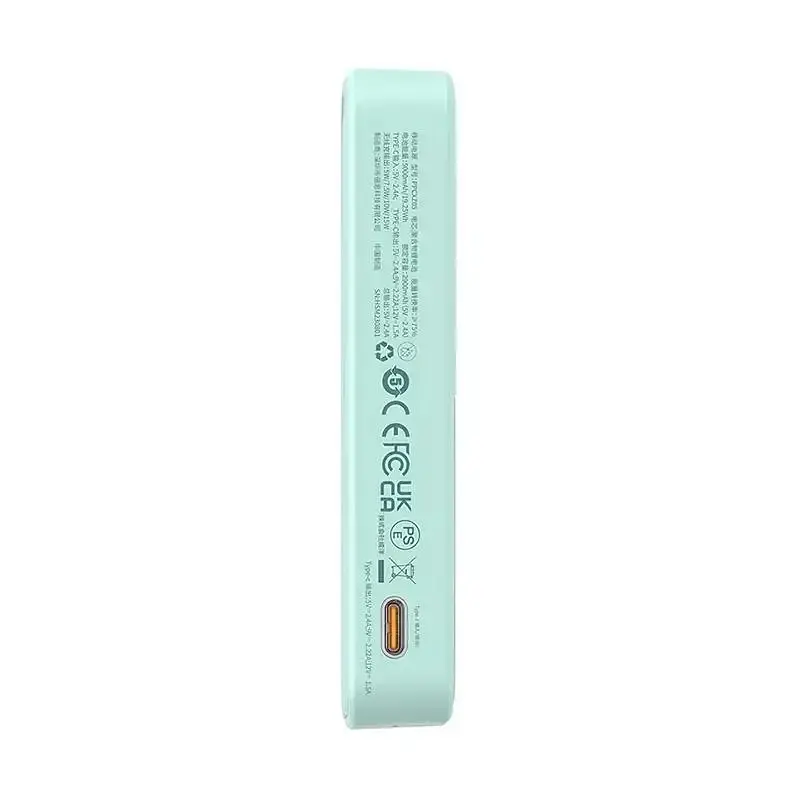 Магнітний павербанк Baseus Magnetic 5000 mAh 20 W з бездротовою зарядкою MagSafe та індикатором заряду блакитний - фото 5