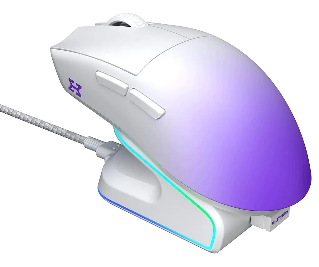 Миша HATOR Hellyberry HM47 PRO wireless White Violet Gradient (HM47PRO_white_violet) - фото 7