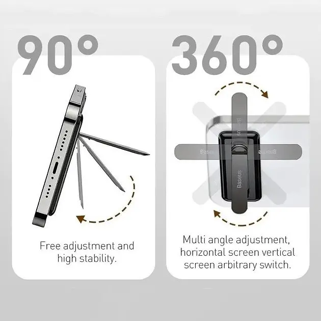 Підставка-тримач для телефона Baseus Foldable Bracket LUXZ000001 чорний - фото 2
