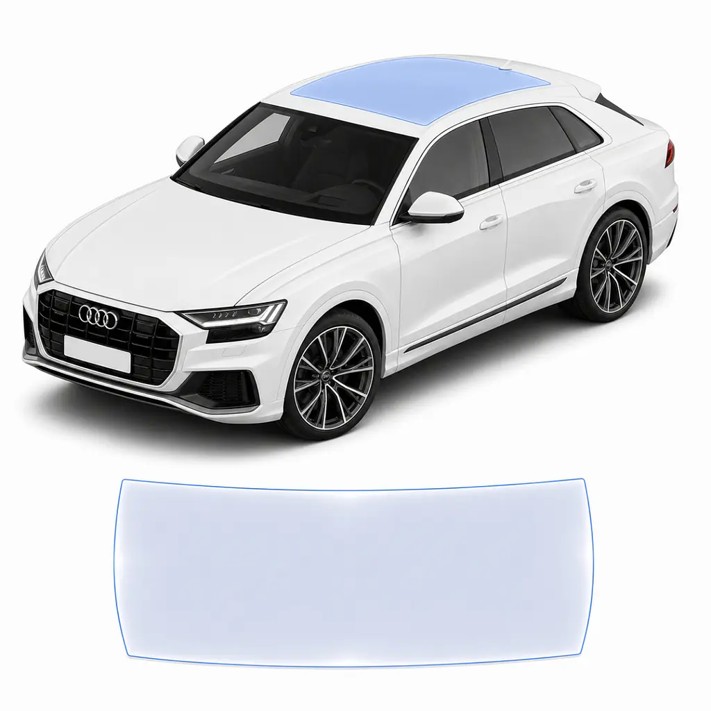 Антигравійна захисна бронеплівка за лекалами для Audi Q8 4M 2018-2023 - зона даху