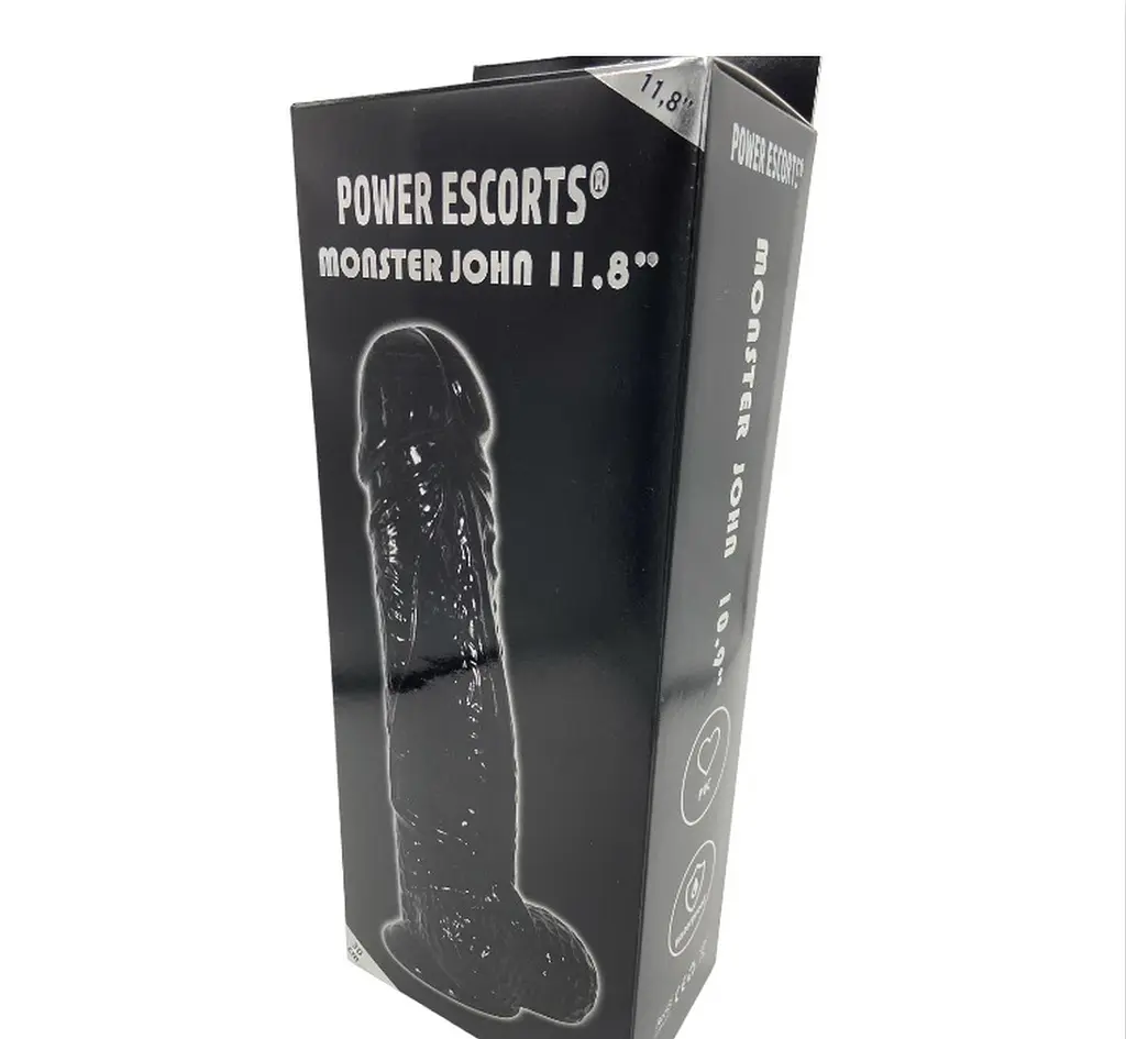 Фалоімітатор Power Escorts Monster John 11.8" 30 см (чорний) - фото 6