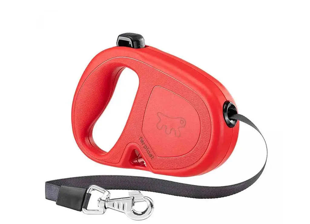 Повідець-рулетка для собак Ferplast Flippy One Cord M до 25 кг червона стрічка 5 м 75093222