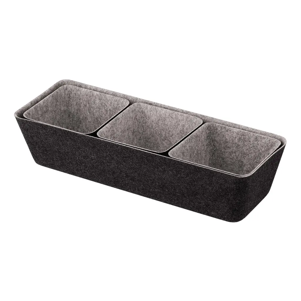 Набор контейнеров Ardesto Prestigio фетр серый 4 предмета (ARHH5101FG) - фото 2