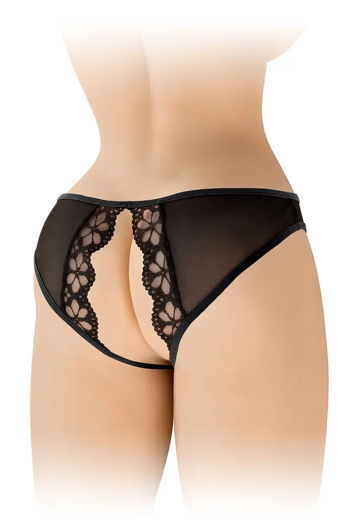 Трусики з відкритим доступом Fashion Secret Ambre, One Size чорні - фото 2