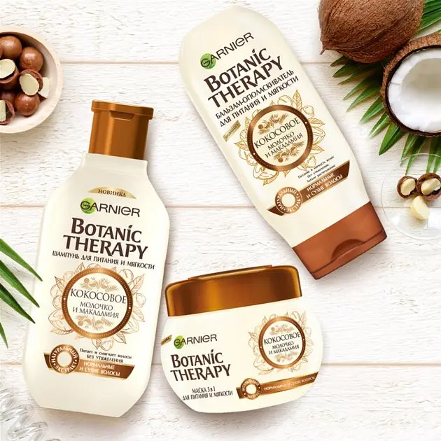 Шампунь Garnier Botanic Therapy Кокосовое молочко и Макадамия, для нормальных и сухих волос, 400 мл - фото 3