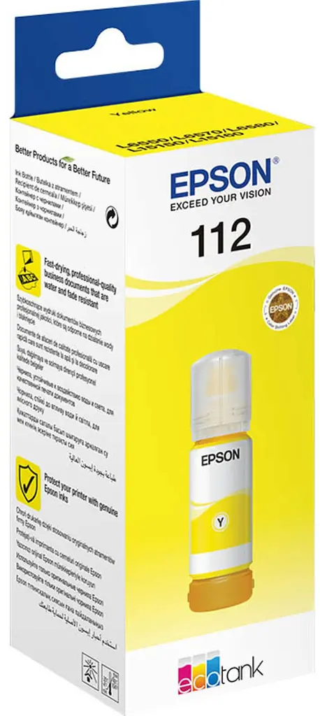Контейнер з чорнилом 112 EcoTank L11160/L15150/L15160/L6490/L6550/L6570/L15180/L6580 Yellow pi Epson teh0015172 - фото 2