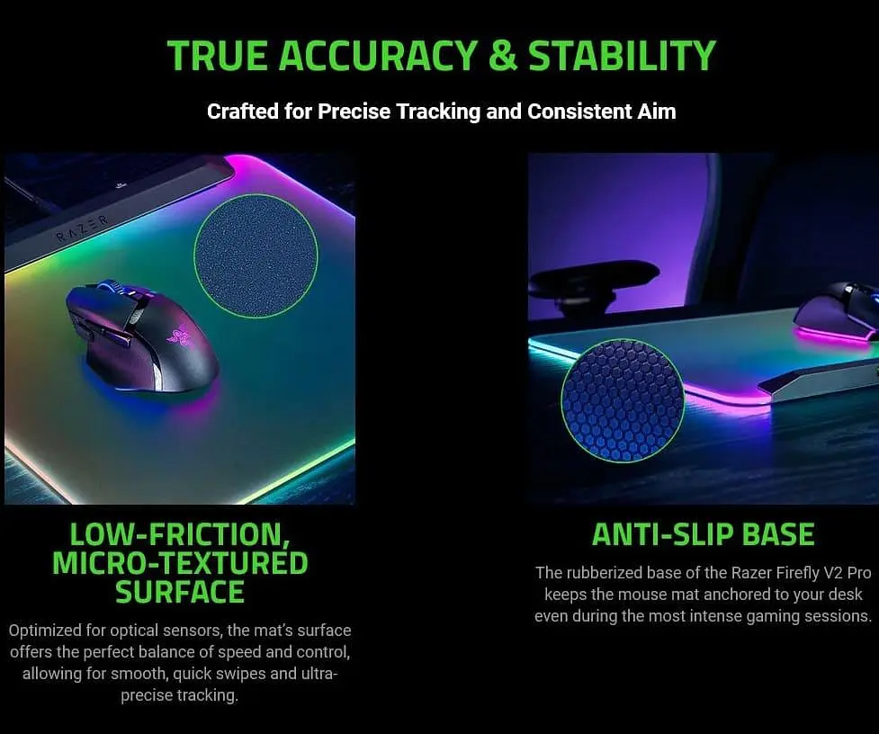 Ігрова поверхня Razer Firefly V2 Pro, Black (RZ02-04920100-R3M1) - фото 6