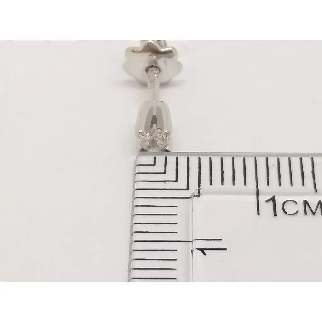 Золотые серьги-пуссеты Qvaliz с фианитами. 40200789Б - фото 4